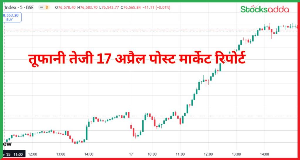 17 अप्रैल पोस्ट मार्केट रिपोर्ट