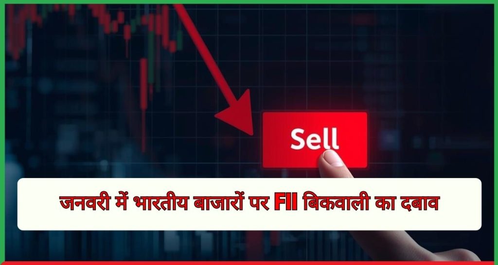 जनवरी में भारतीय बाजारों पर FII बिकवाली का दबाव, सेंसेक्स-निफ्टी 4% से ज्यादा टूटे
