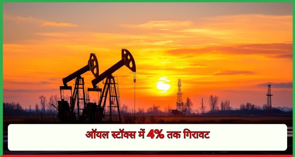 ऑयल स्टॉक्स में 4% तक गिरावट