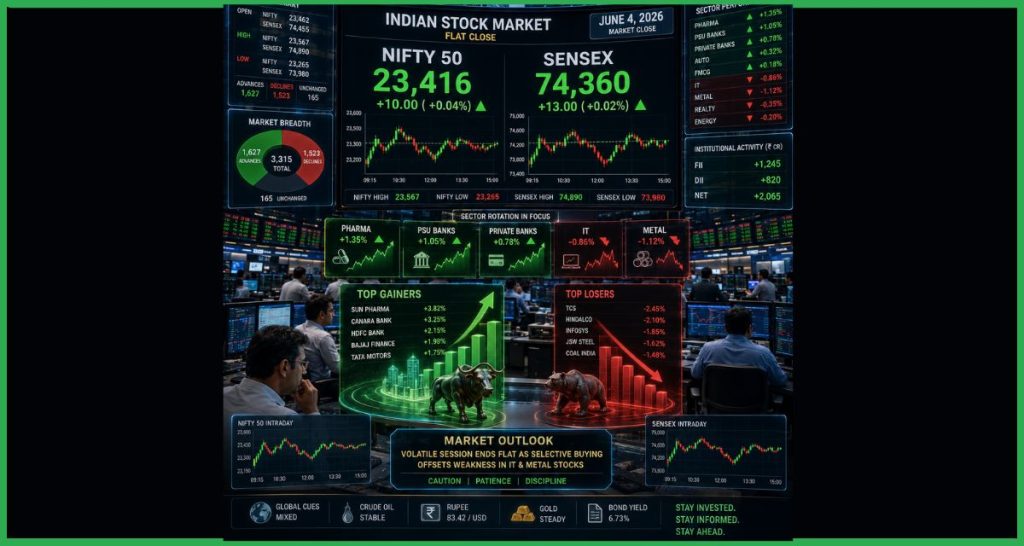 पोस्ट मार्केट एनालिसिस 4 जून 2026