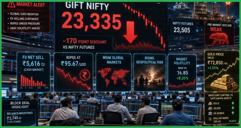 Pre Market 4 June 2026 Gift Nifty Today कमजोर ग्लोबल संकेत
