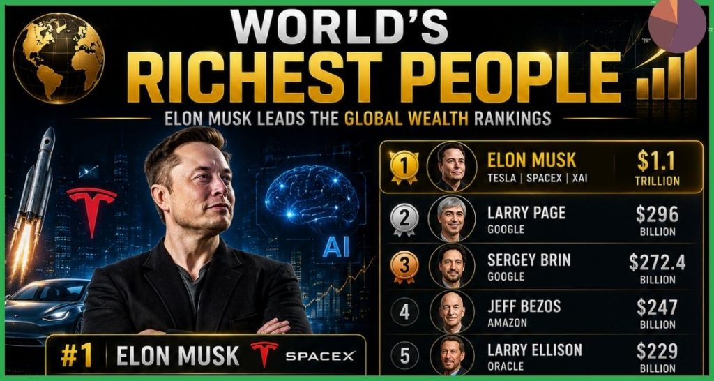 दुनिया के 10 सबसे अमीर लोग 2026 Elon Musk बने पहले ट्रिलियनेयर