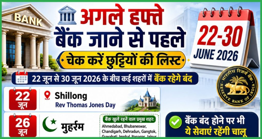 अगले हफ्ते बैंक जाने से पहले जरूर चेक करें छुट्टियों की लिस्ट