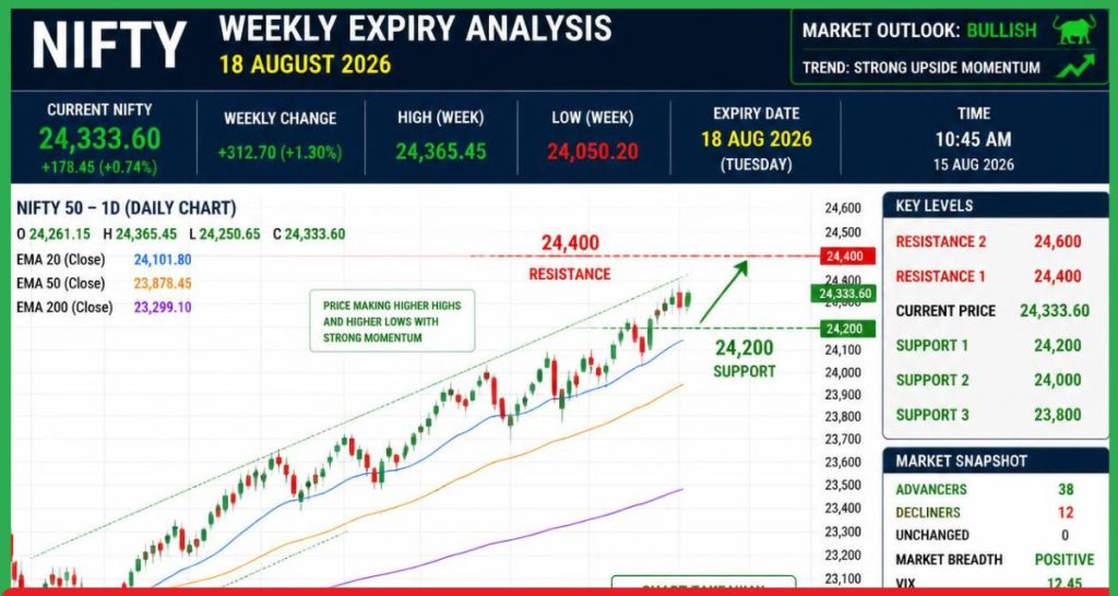 Nifty Weekly Expiry 18 August